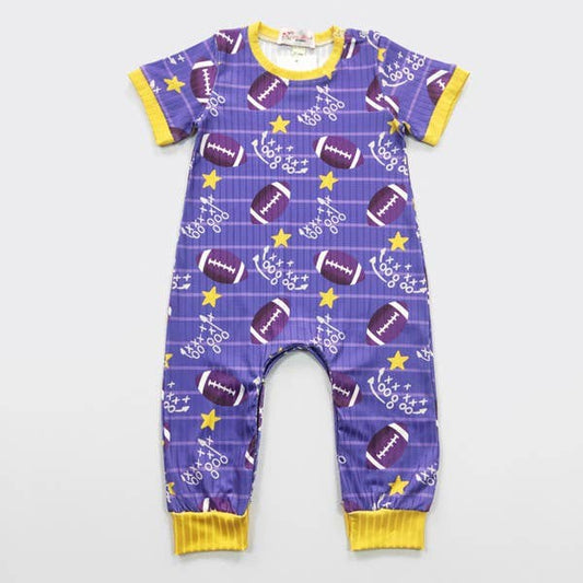 Gridiron Football Boy Romper - Purple