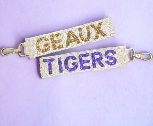 Geaux Tigers Key Chain Strap