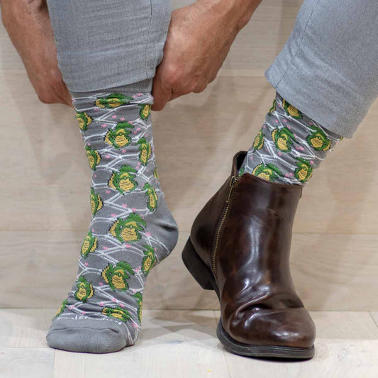 Men's Gator In Love Socks Gray/Green