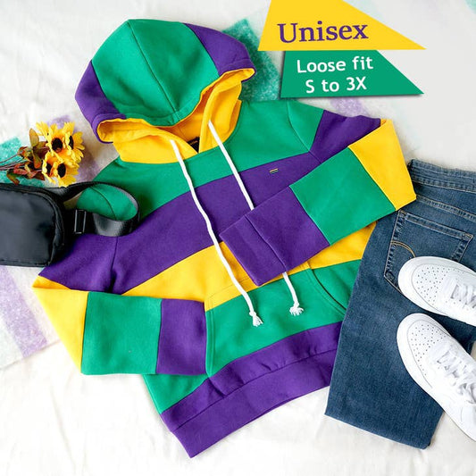Mardi Gras Striped Sweatshirt Unisex