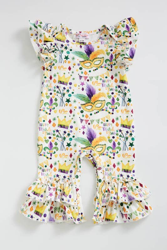 Mardi Gras Baby Romper