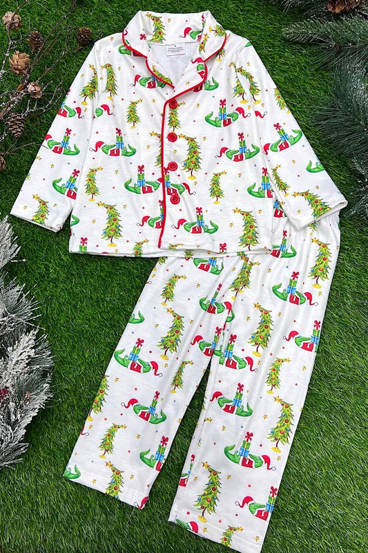 Alligator Christmas Holiday Celebration Pajamas Set
