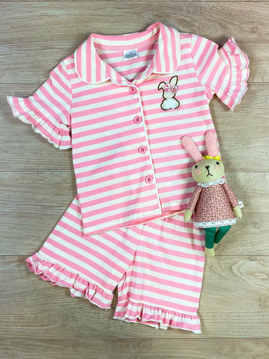 Easter Bunny Light Pink Striped Lougewear
