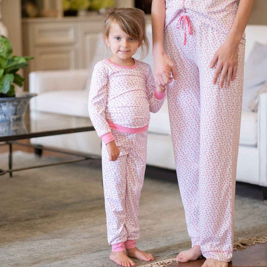 Sweetheart Pajamas Toddler- White/Pink