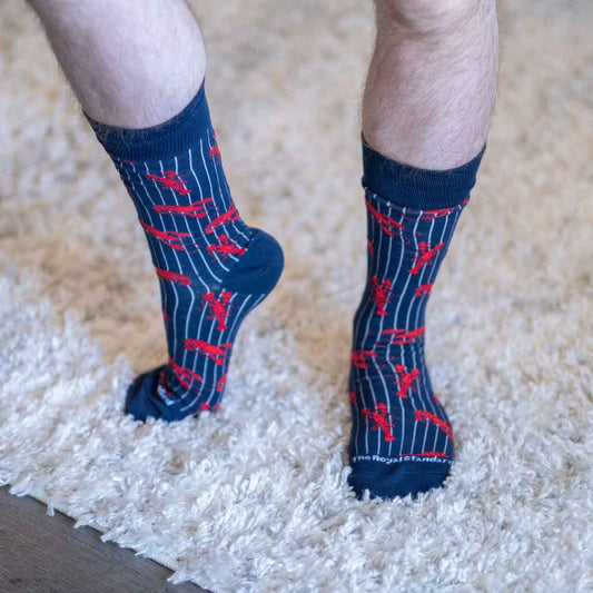 Men's Let's Get Cray Socks Navy/Red/White One Size