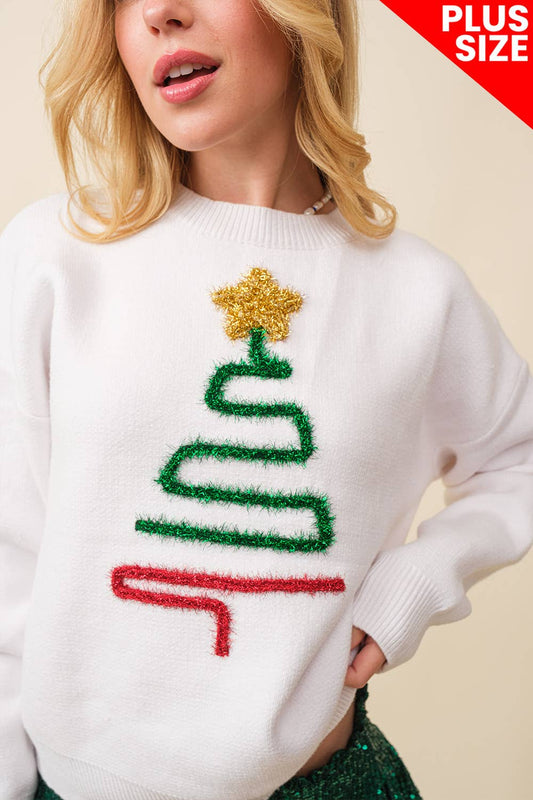 Merry Christmas Sweater- White