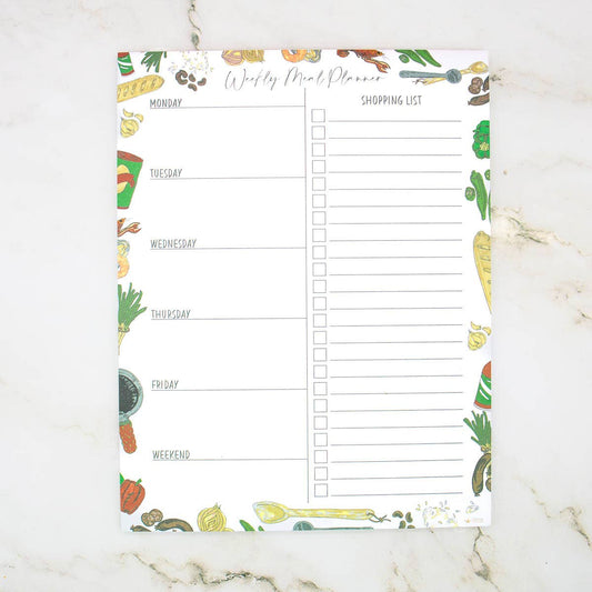 Kitchen Flavors Weekly Meal Planner White/Multi 8.5x11