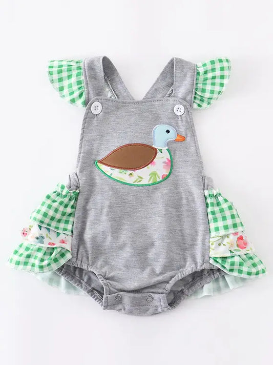 Duck Applique Girl Bubble 24M