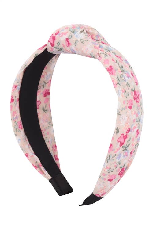 FLORAL PRINT KNOTTED HEADBAND HAIR ACCESSORIES