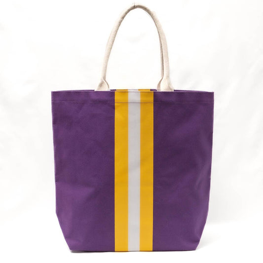 Campus Stripe Tote Purple/White/Yellow
