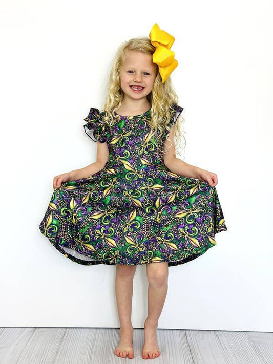 Fleur De Lis Girls Dress