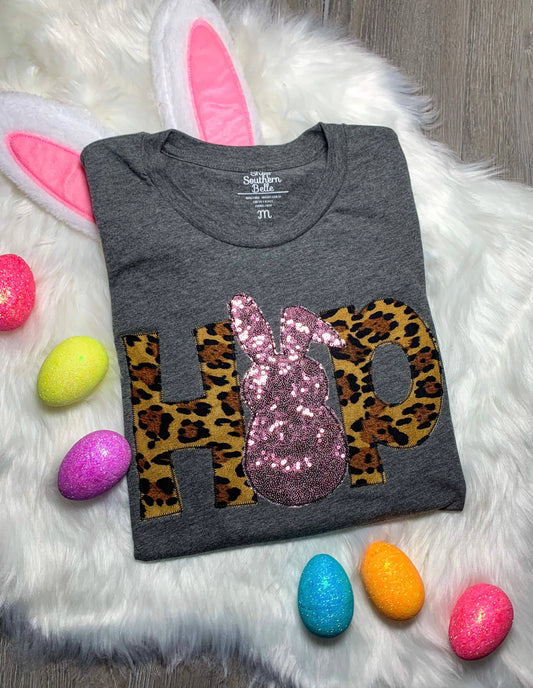 Easter Hop Bunny Handmade Short Sleeve T