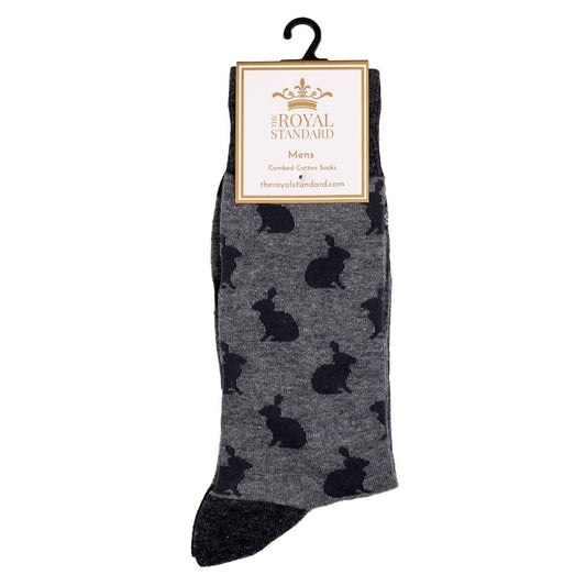 Men's Ashford Bunny Socks   Charcoal   One Size