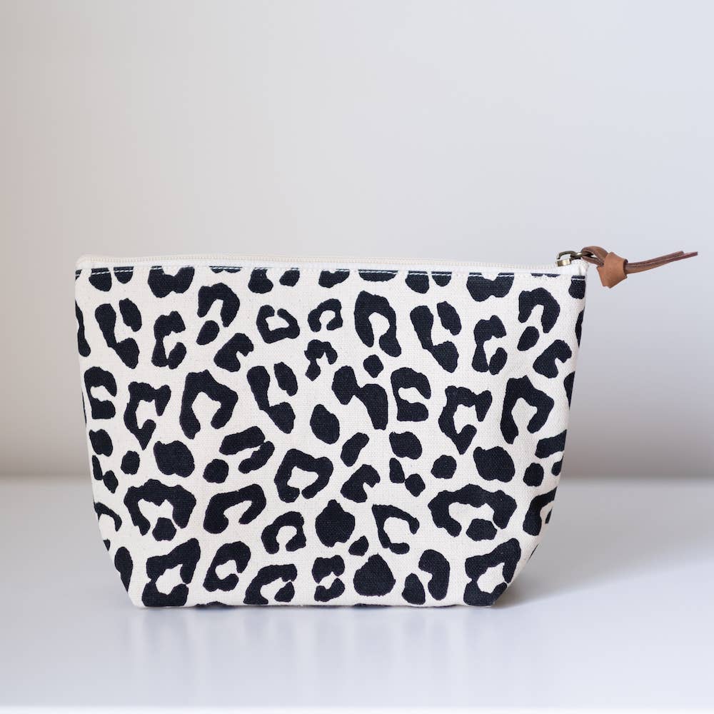 Malawi Explorer Cosmetic Bag   Natural/Black   10.25x6.75x3