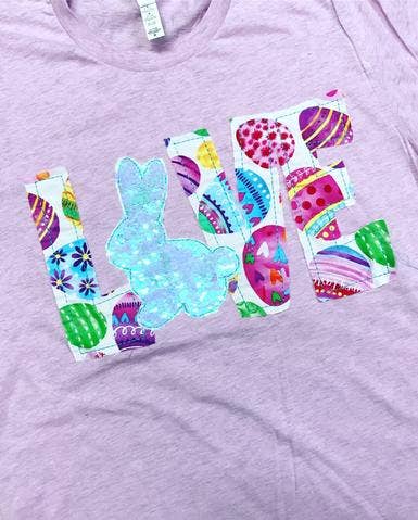 LOVE Bunny Shirt Kids & Adult- Lilac Crewneck