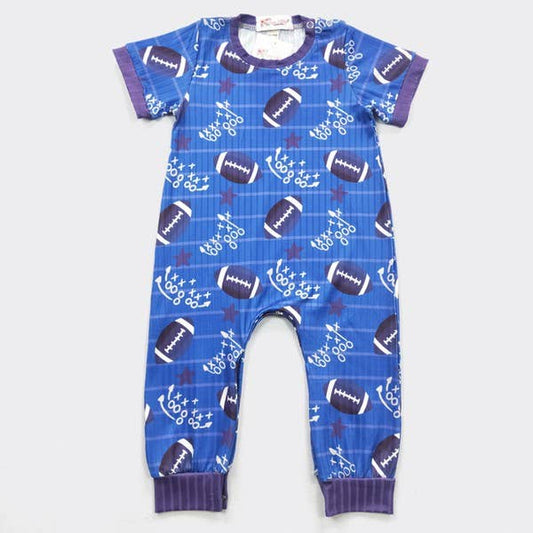 Gridiron Football Boy Romper - Blue