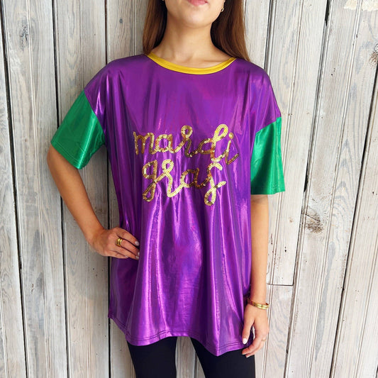 Mardi Gras Metallic Sequin Tunic