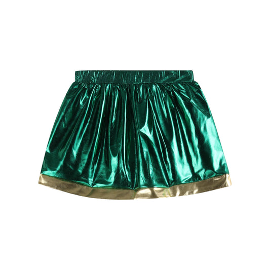 Metallic Green and Gold Skort