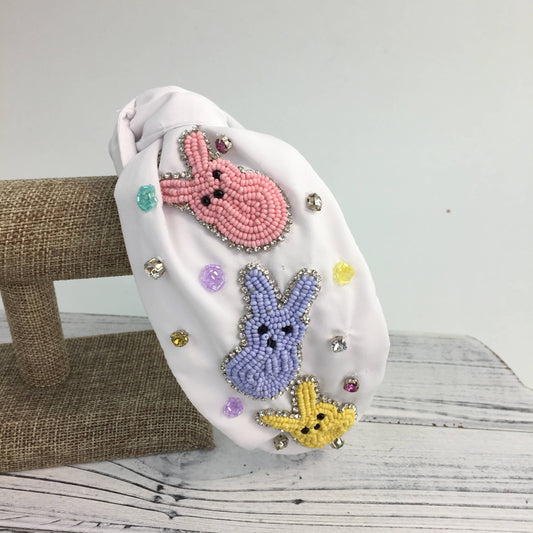 Peeps Knot Headband- White