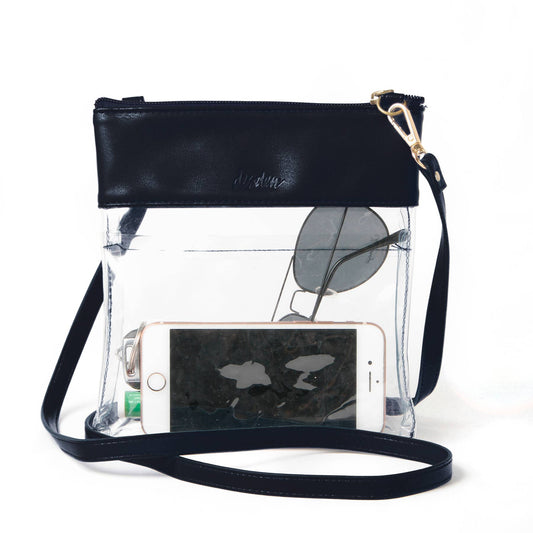 Gameday Crossbody in Vegan Leather - Black