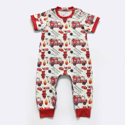 Fire Engine Boy Romper