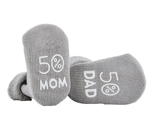 50/50 Mom and Dad Gray Socks