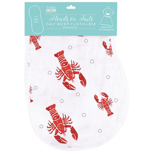 Heads or Tails Burp/Bib Combo  (Unisex)