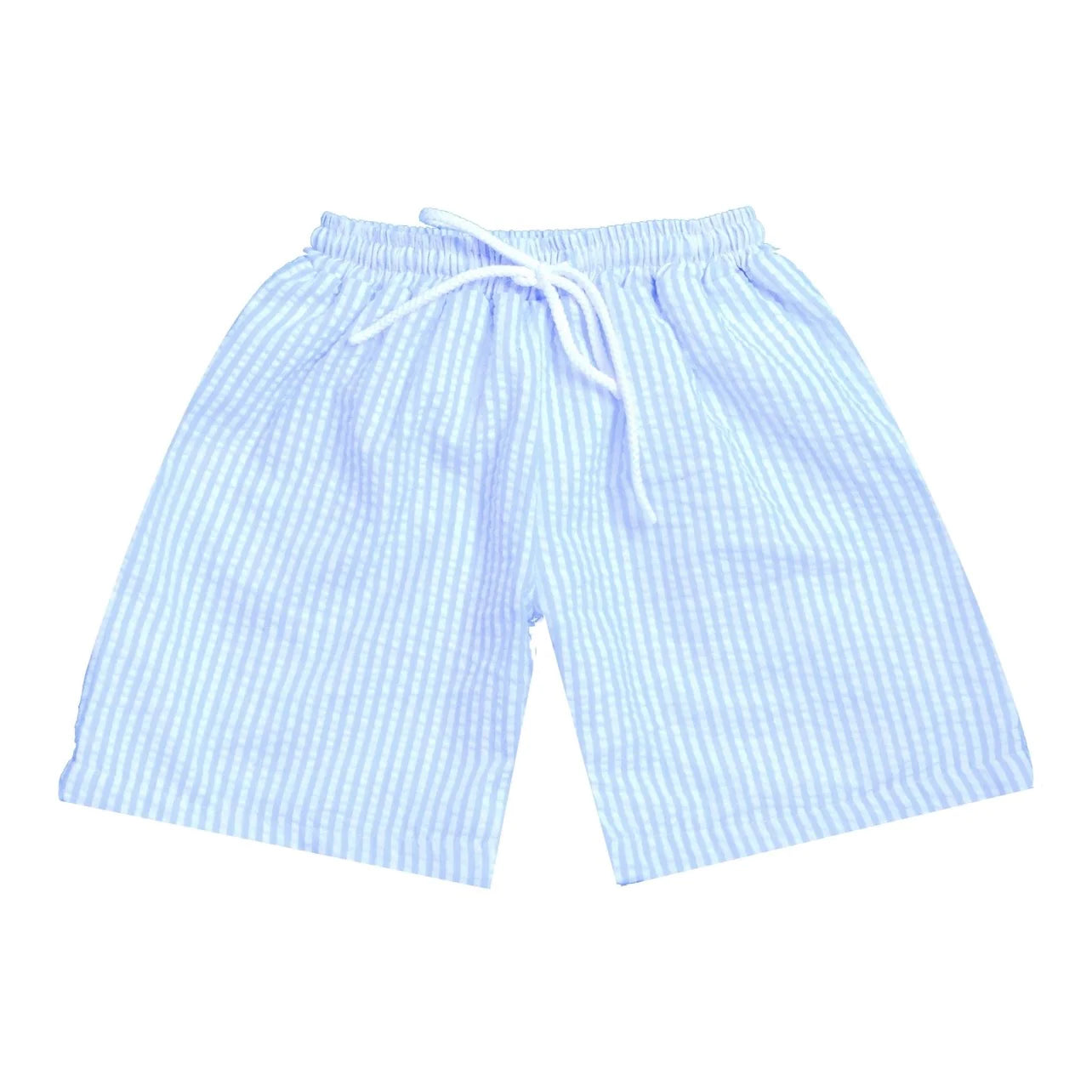 Blue Seersucker Boy Trunks