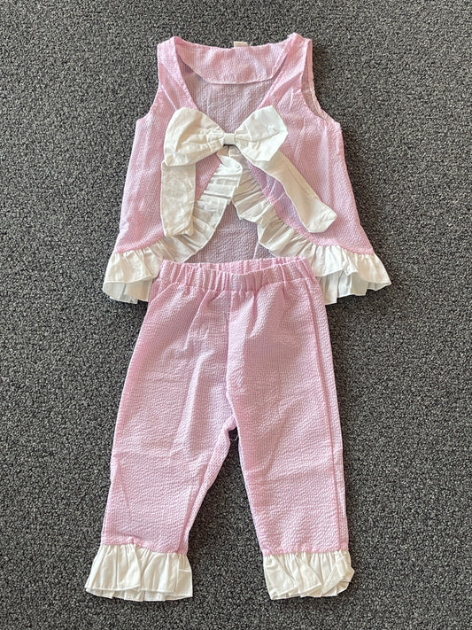 Spring Swing Top Capri Set Pink