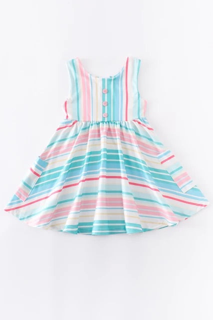Multicolored Striped Dress