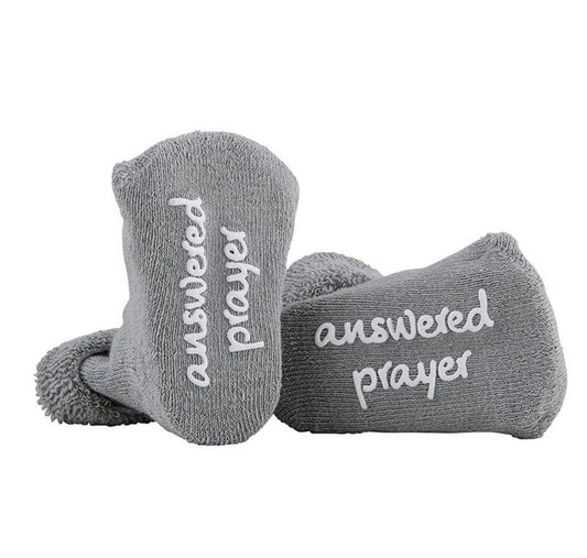 Answered Prayer Gray Socks