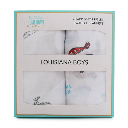 Louisiana Boy Swaddle Blanket Set- Pack of 2