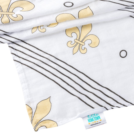 Fleur De Lis Swaddle Blanket (Unisex)