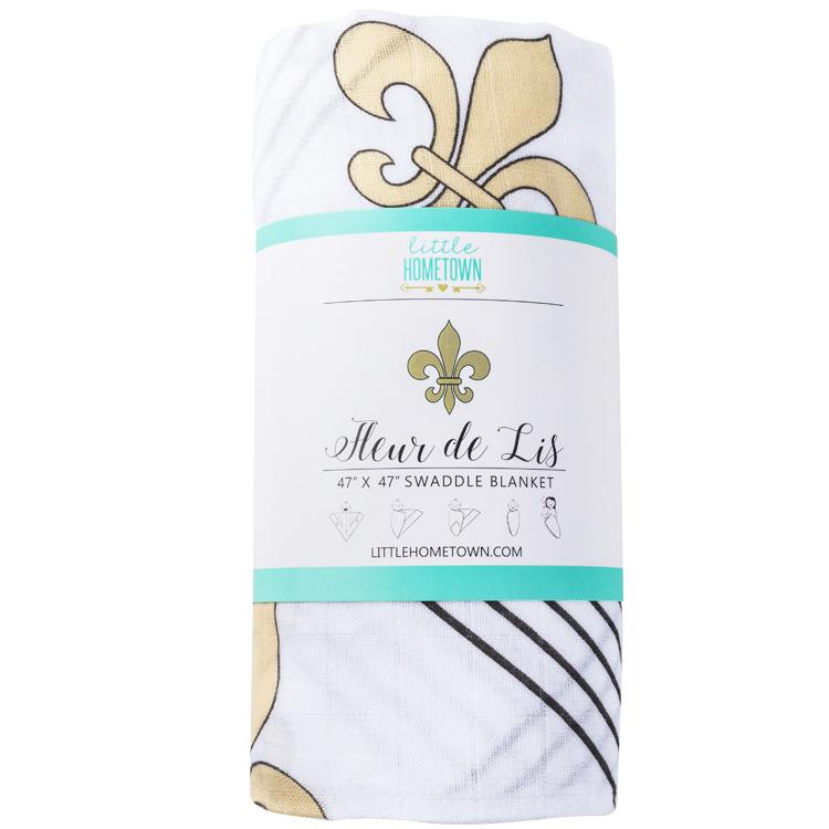 Fleur De Lis Swaddle Blanket (Unisex)