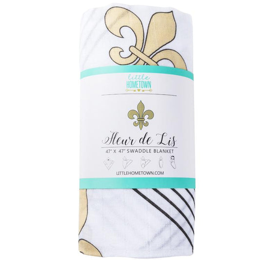 Fleur De Lis Swaddle Blanket (Unisex)