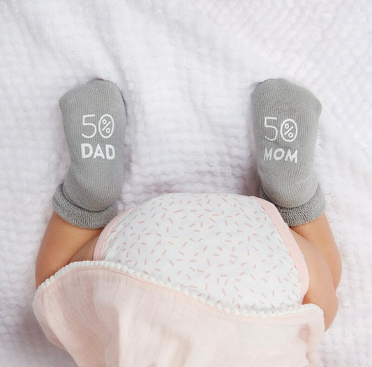 50/50 Mom and Dad Gray Socks