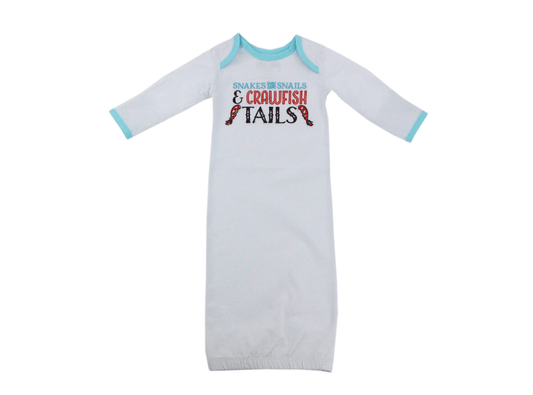 Crawfish Tails Baby Gown 0-3 M