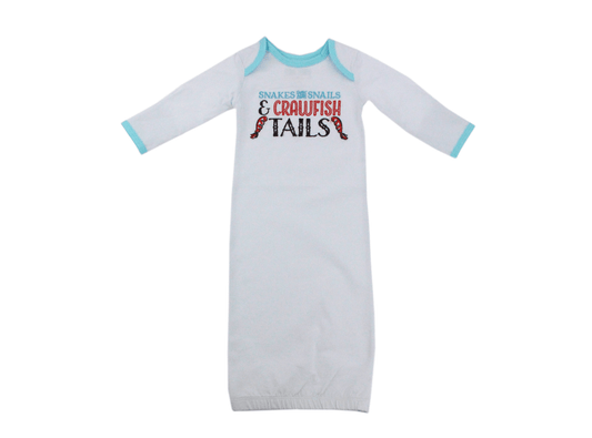 Crawfish Tails Baby Gown 0-3 M