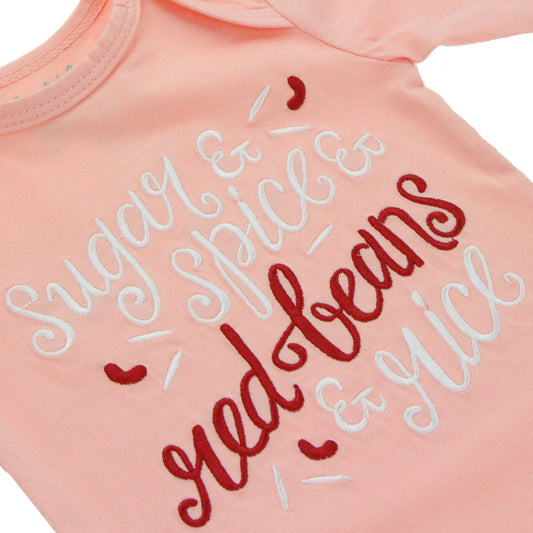 Red Beans and Rice Baby Gown 0-3M