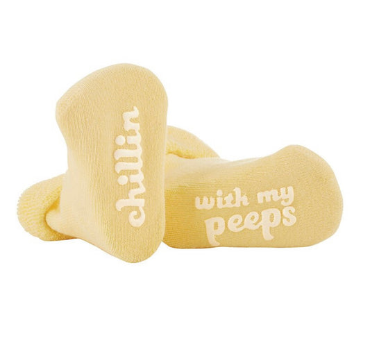Chillin' W/ My Peeps Yellow Socks