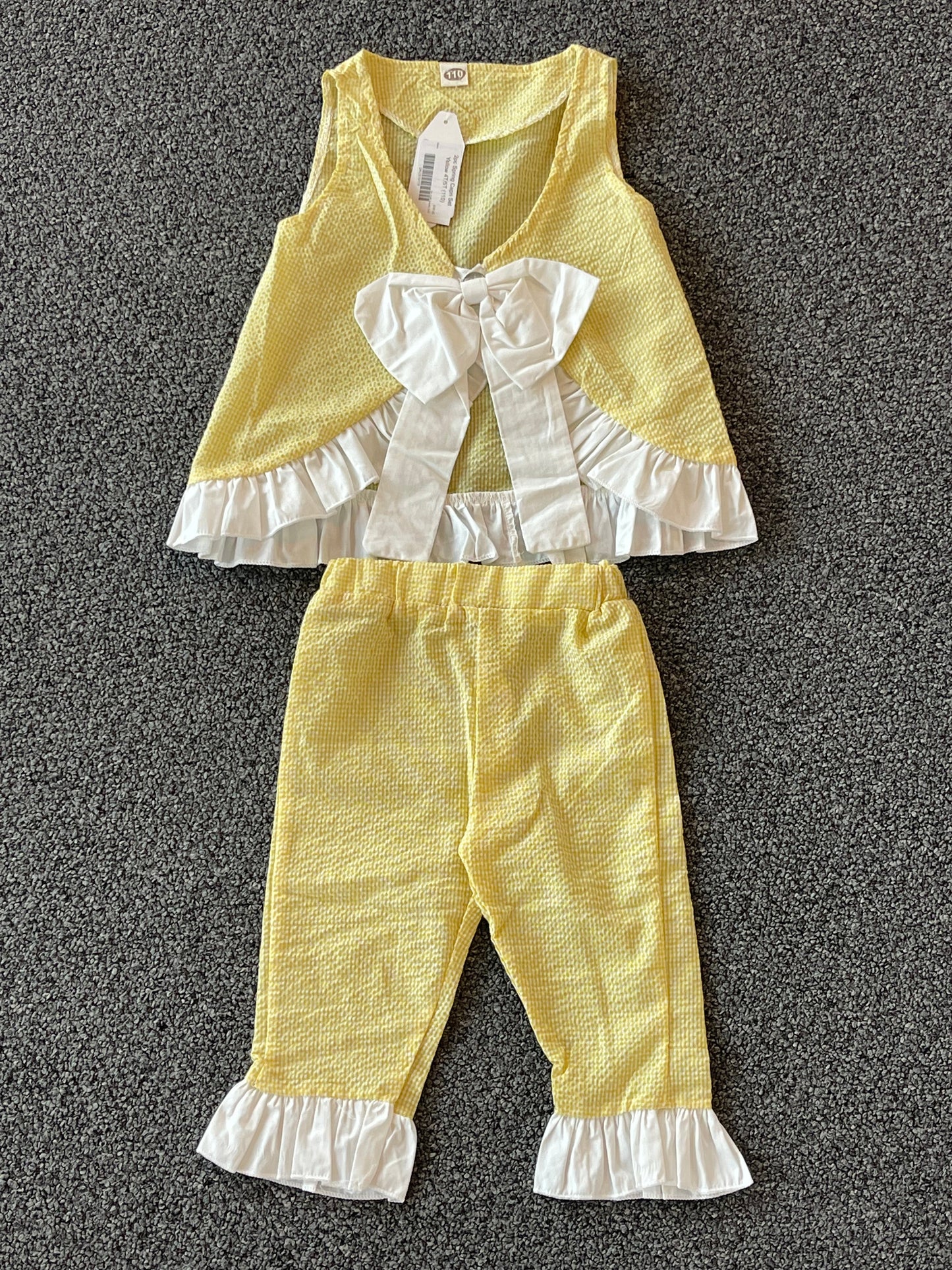 Spring Swing Top Capri Set Yellow